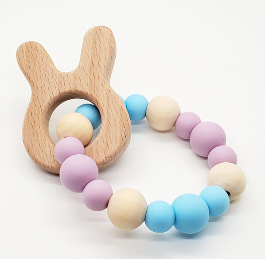 Bonnie Bunny Rattle Teething Ring